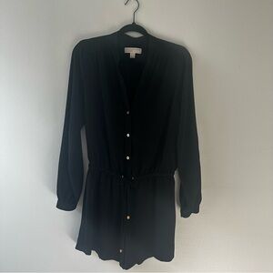 Michael Kors Black Open-Front Lightweight Romper